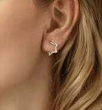 Sterling Silver Star Huggie Earring