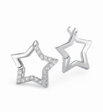 Sterling Silver Star Huggie Earring