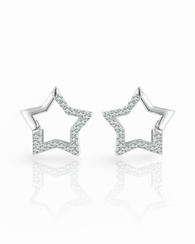 Sterling Silver Star Huggie Earring