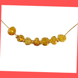 Floating Amber Beads Necklace