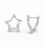 Sterling Silver Star Huggie Earring