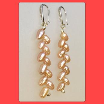 Wheat Freshwater Pearl Earrings